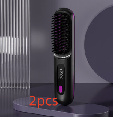 Hair Comb Hot Air Brush 2 In 1 Straight