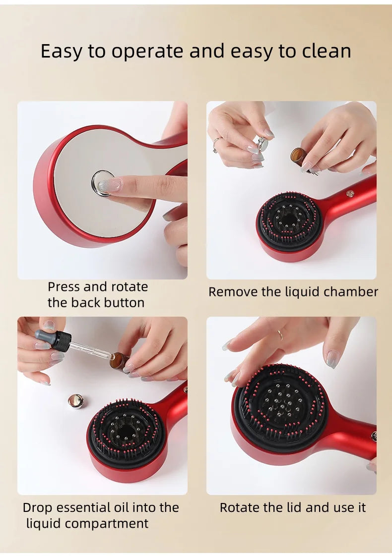 Women’s Red Light Power Generation Comb Hair Scalp Massage Styling Tool Electric Introduction Scalp Detection Easy Use