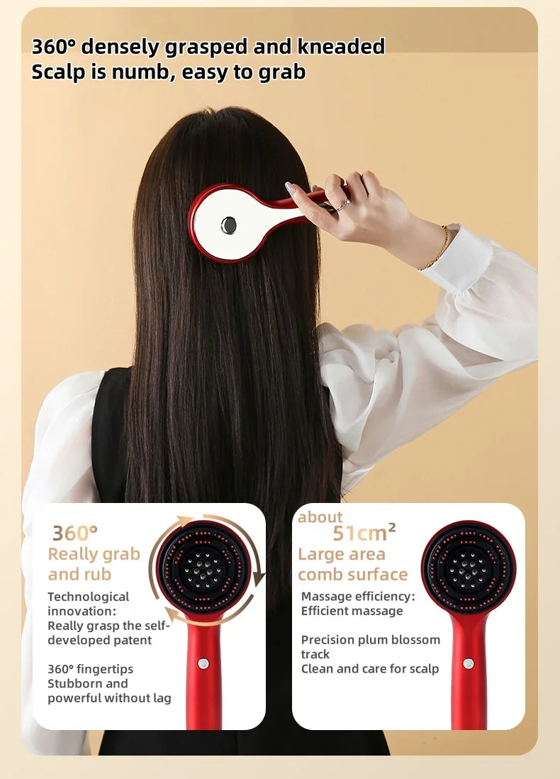 Women’s Red Light Power Generation Comb Hair Scalp Massage Styling Tool Electric Introduction Scalp Detection Easy Use
